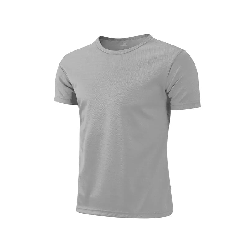 Camiseta deportiva de manga corta de secado rápido para hombre y mujer, camisetas de gimnasio, camiseta de Fitness, camiseta para correr, ropa deportiva transpirable para adolescentes