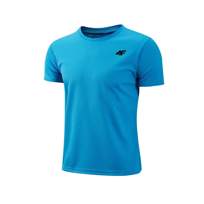 Camiseta de entrenamiento de ejercicio de verano para hombre, camiseta de manga corta transpirable de secado rápido de alta calidad, camisetas de baloncesto para gimnasio y maratón