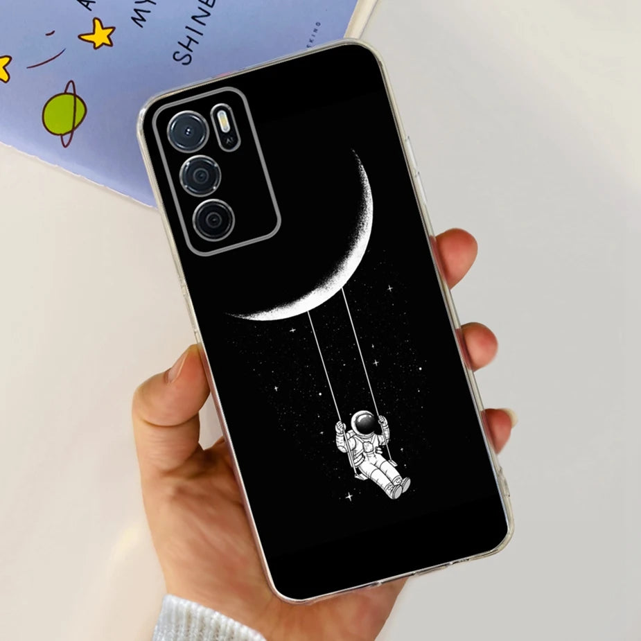 Para Oppo A16 A16s funda elegante pintada contraportada suave funda de teléfono delgada para Oppo A16s OppoA16 s CPH2269 Coque Fundas carcasa de parachoques