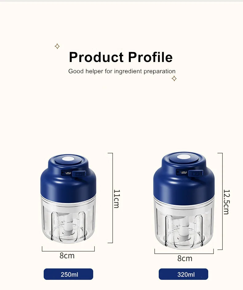Máquina eléctrica de puré de ajo, Mini prensa de ajo inalámbrica, máquina automática de agitación y pelado, extractor de ajo de cocina