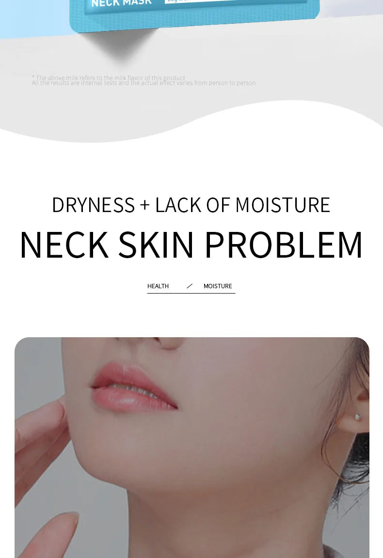 10 Uds SADOER ácido hialurónico máscara de cuello colágeno reafirmante máscaras de cuello nutritivo brillo belleza hidratante cuellos cuidado de la piel