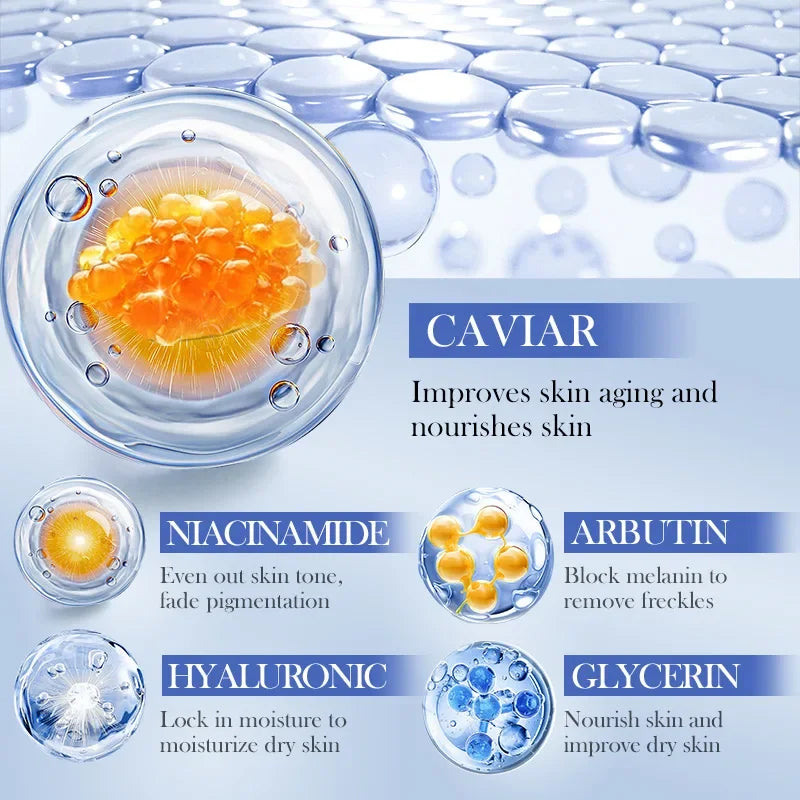 5 uds SADOER Caviar ácido hialurónico mascarillas faciales hidratantes brillo reafirmante mascarilla Facial hidratante productos para el cuidado de la piel Facial