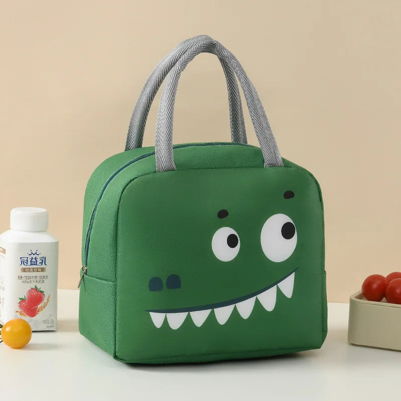 Bolsas de almuerzo térmicas de animales de dibujos animados para niños con envío gratis, bolsas aislantes de almacenamiento para niños y niñas, fiambrera Banto