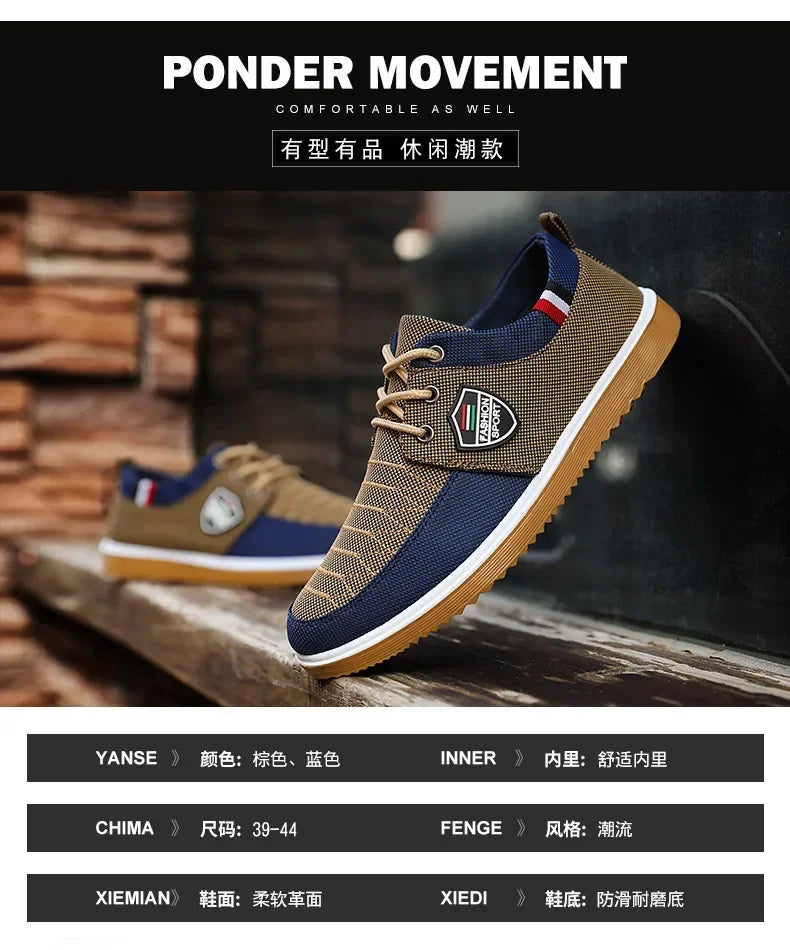 Zapatos de lona informales para hombre, Zapatos de conducción de suela blanda a la moda, Zapatos de diseñador para hombre, zapatillas cómodas de talla grande, 2024