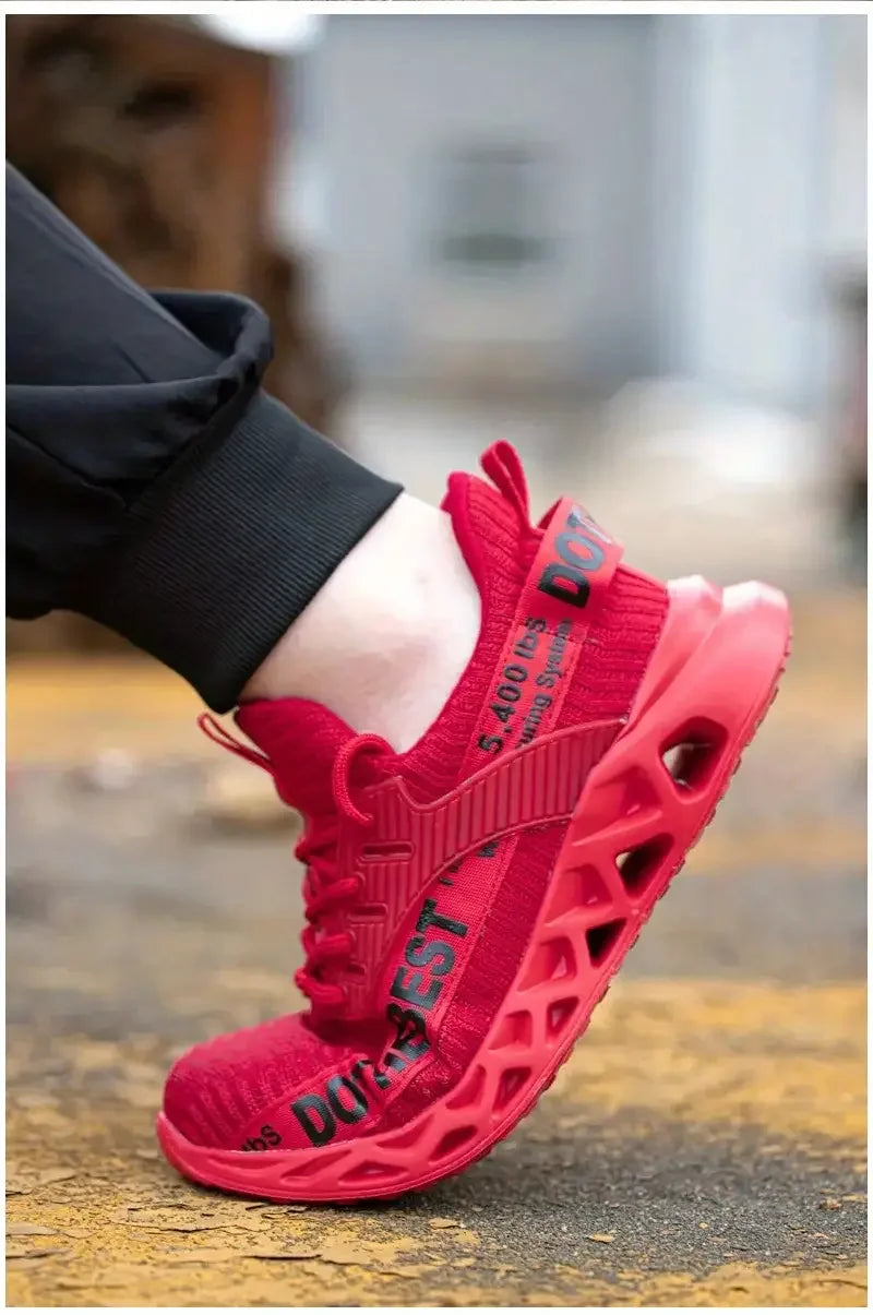 Zapatos de Seguridad con Puntera de Acero para Hombre, Zapatillas de Trabajo Ligeras, Zapatos de Trabajo Antipinchazos, Botas de Seguridad para la Construcción