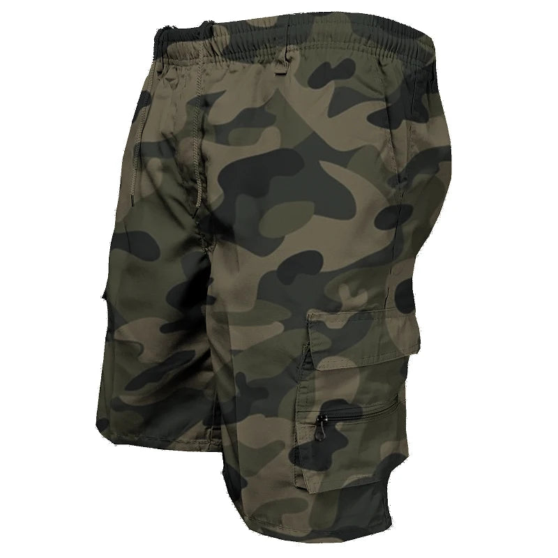 Pantalones cortos Cargo a la moda para hombre, pantalones tácticos para hombre, pantalones deportivos informales con bolsillos grandes, pantalones con paneles Cargo de talla grande para hombre