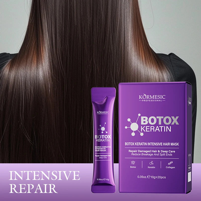 Mascarilla para el cabello con queratina mágica, reparación de daños en 5 segundos, rizado, suave, liso, brillante, hidratación profunda del cabello, tratamiento, reparación, mascarilla para el cuidado del cabello