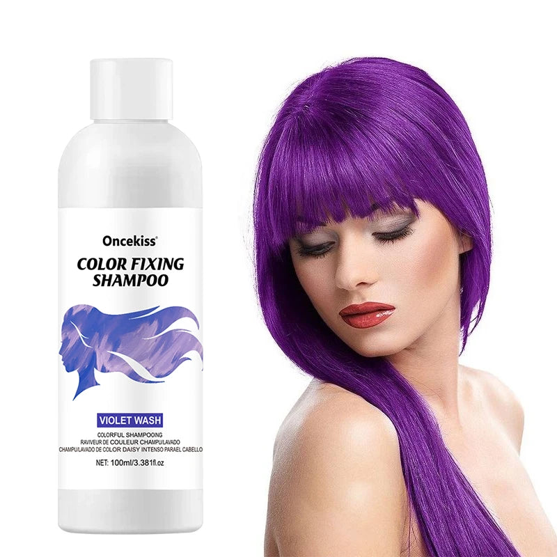 Champú semipermanente para teñir el cabello, champú invisible que protege y fijar el color, color instantáneo del cabello, brillo duradero, cuidado del cabello