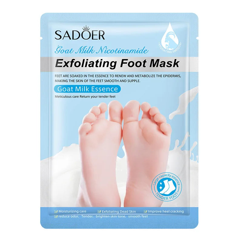 3 pares SADOER mascarilla de lavanda para pies mascarilla exfoliante de pies hidratante antienvejecimiento pies pedicura exfoliante pies cuidado de la piel