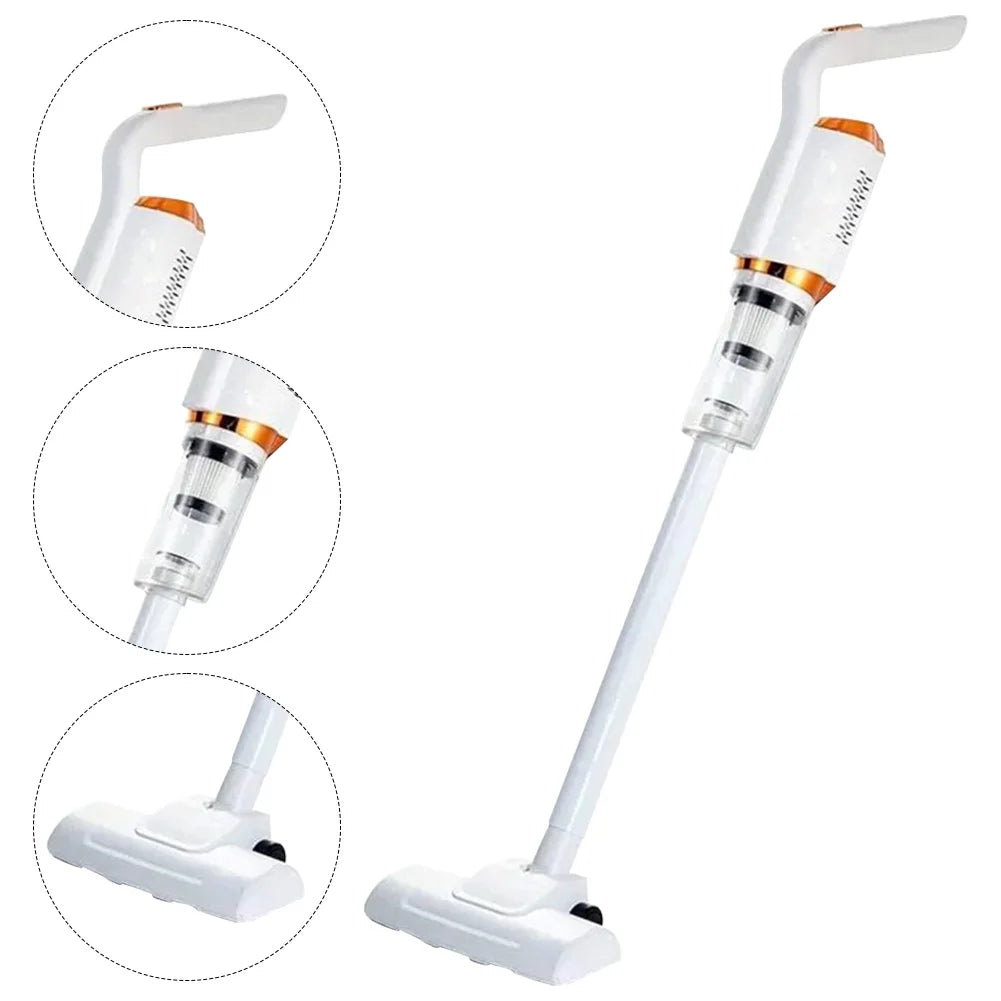 Aspiradora de succión grande, aspiradora inalámbrica de mano, recargable por USB, máquina de fregado de 2000mAh, 120W para uso doméstico y en coche