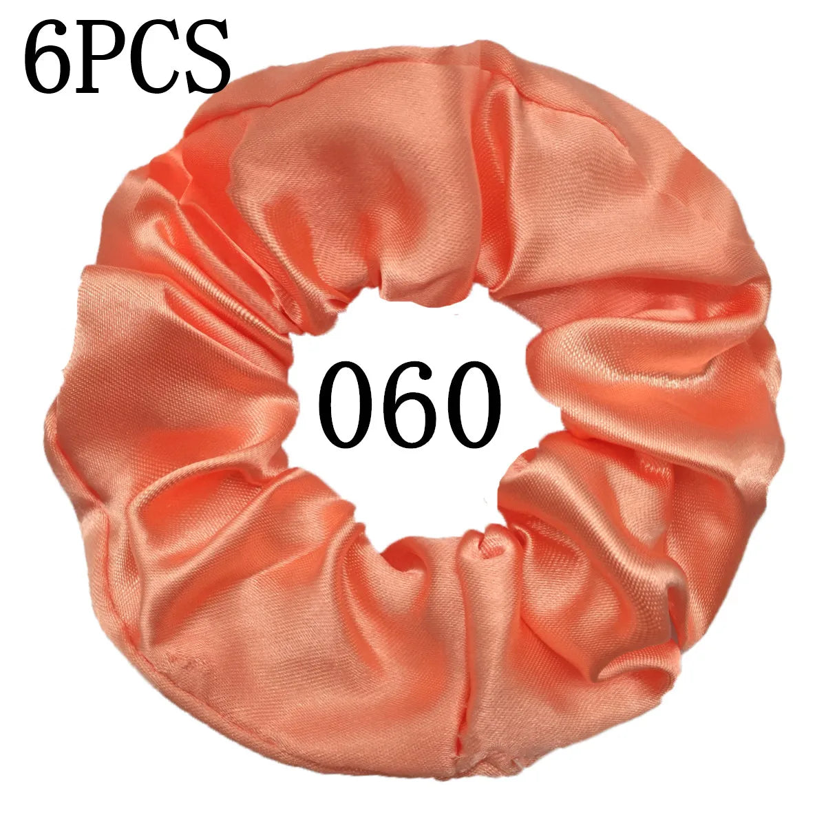 6 unids/lote, bandas para el pelo, lazos, cuerdas, soporte para cola de caballo para mujeres o niñas, accesorios, tocados de satén, Color sólido 100