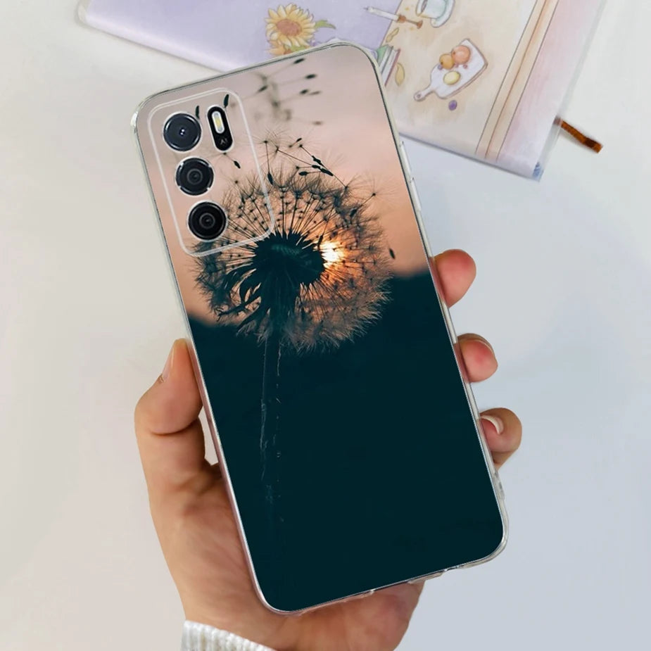 Para Oppo A16 A16s funda elegante pintada contraportada suave funda de teléfono delgada para Oppo A16s OppoA16 s CPH2269 Coque Fundas carcasa de parachoques