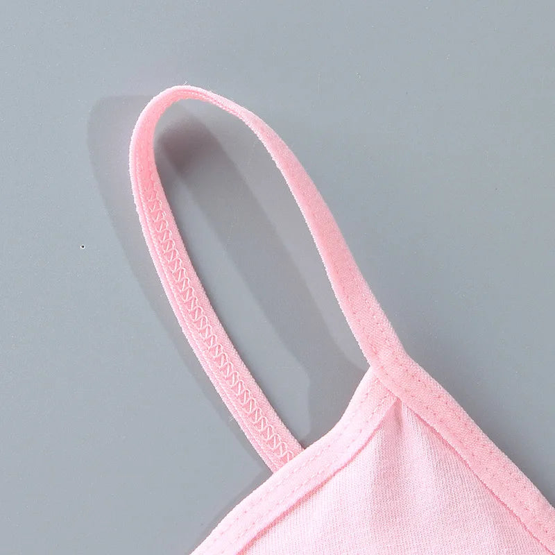 5 unids/lote Teeange niñas pequeñas sujetadores de entrenamiento Purbery School Girl Sujetador deportivo niños almohadilla para el pecho desmontable ropa interior niños Tops de tubo