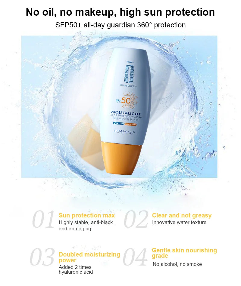 Protector solar SPF50 + protector solar para el cuerpo Facial crema solar blanqueadora bloqueador solar crema protectora de la piel antienvejecimiento hidratación con control de aceite