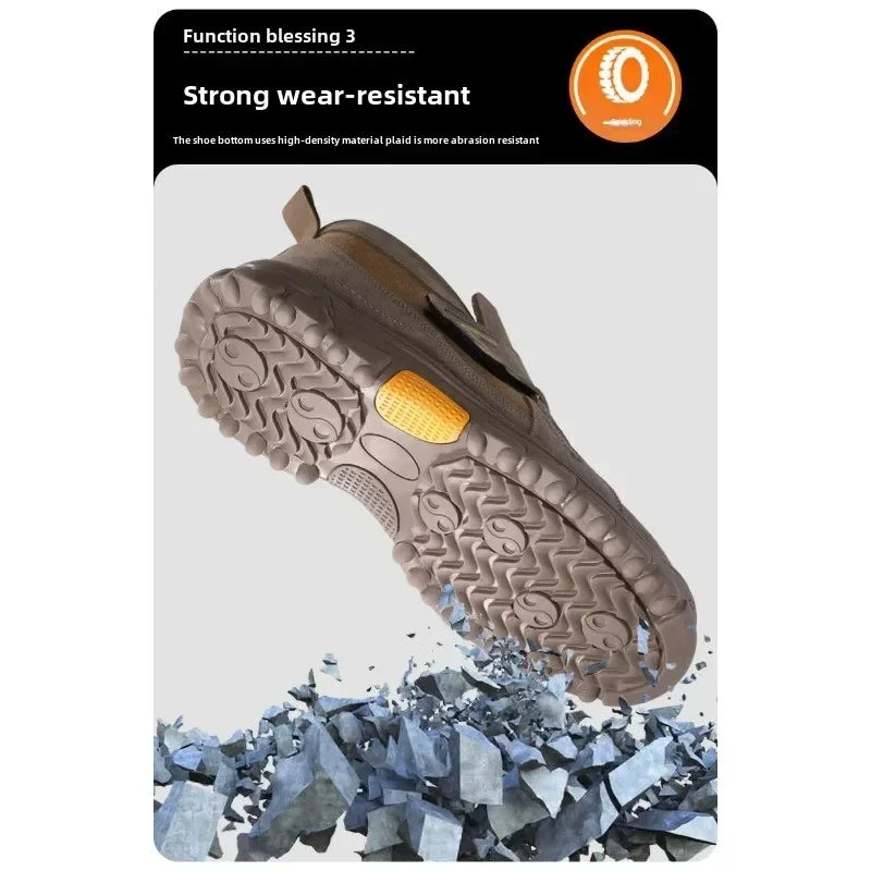 Nuevos zapatos de seguridad antigolpes y antipinchazos para hombres y mujeres, botas protectoras, zapatos de gamuza resistentes al desgaste, antiescaldaduras