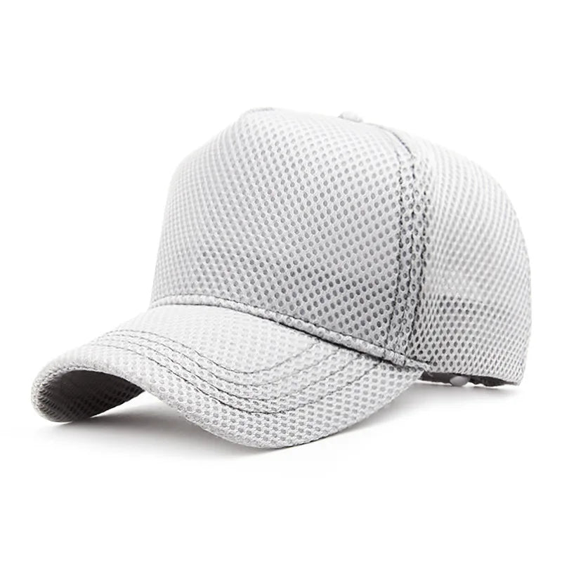 Gorra de béisbol de malla de verano de talla grande de cabeza grande para hombres y mujeres gorra transpirable de camionero ajustable para deportes al aire libre correr