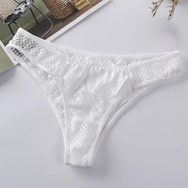 Bragas de encaje sexis de talla grande, lencería para mujer, bragas de encaje transparente transpanrent brillantes, talla grande brasileña femenina S M L XL de talla grande