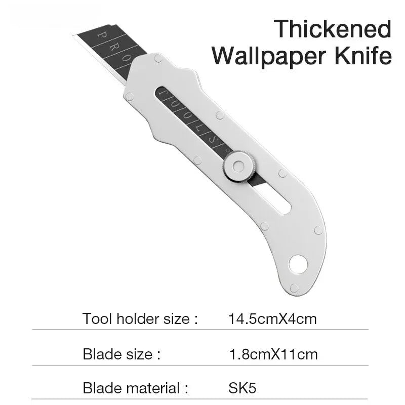 Nuevo Cuchillo Utilitario Portátil de Acero Inoxidable Retráctil para Desempacar Papel Tapiz Cortador de Papel Suministros de Papelería para Oficina y Escuela