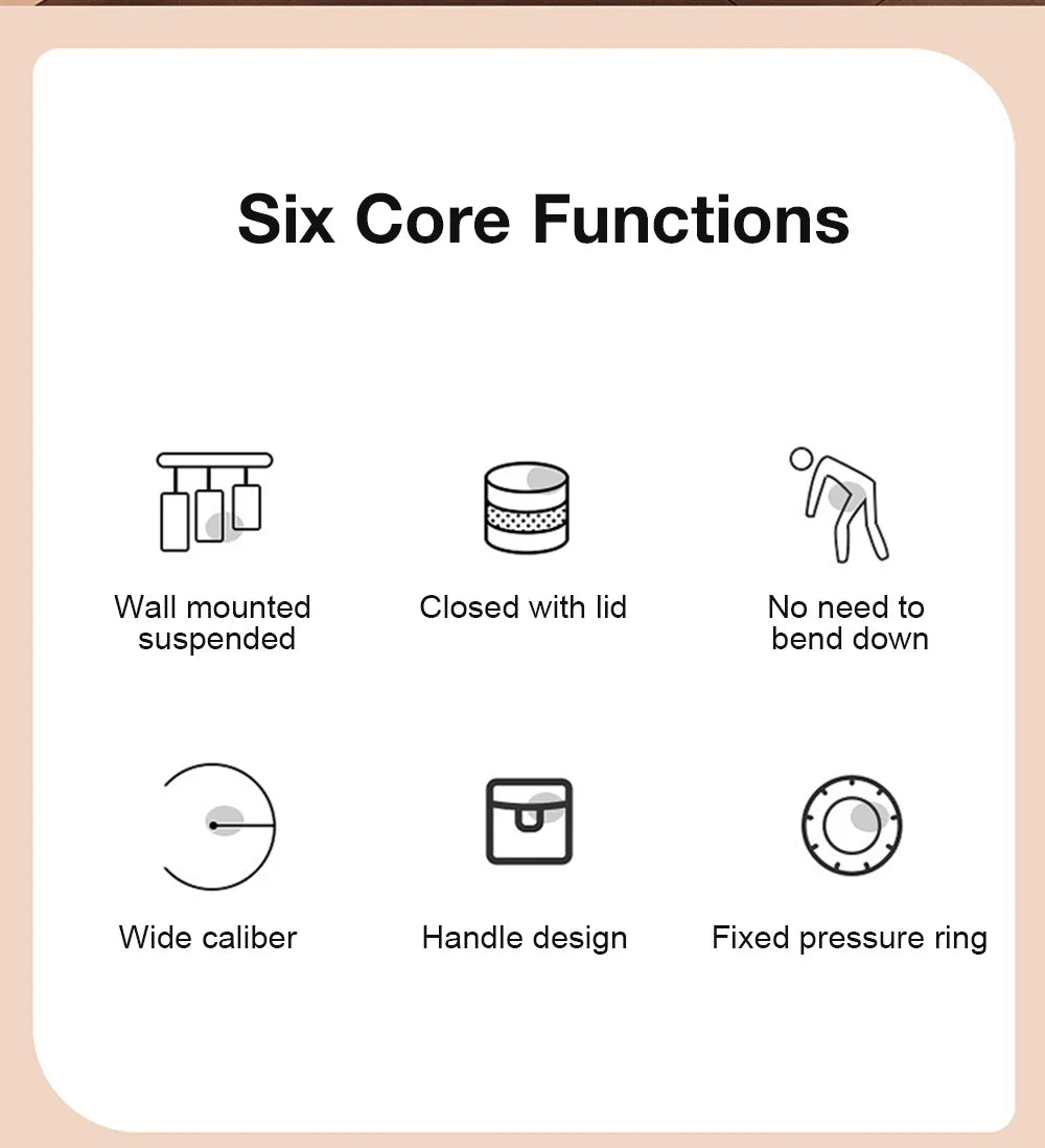 Cesta de basura de cocina de 8,5/12L, cubo de basura montado en la pared con tapa, cubo de basura para baño, cubo de basura para gabinete debajo del fregadero, cubo de Compost