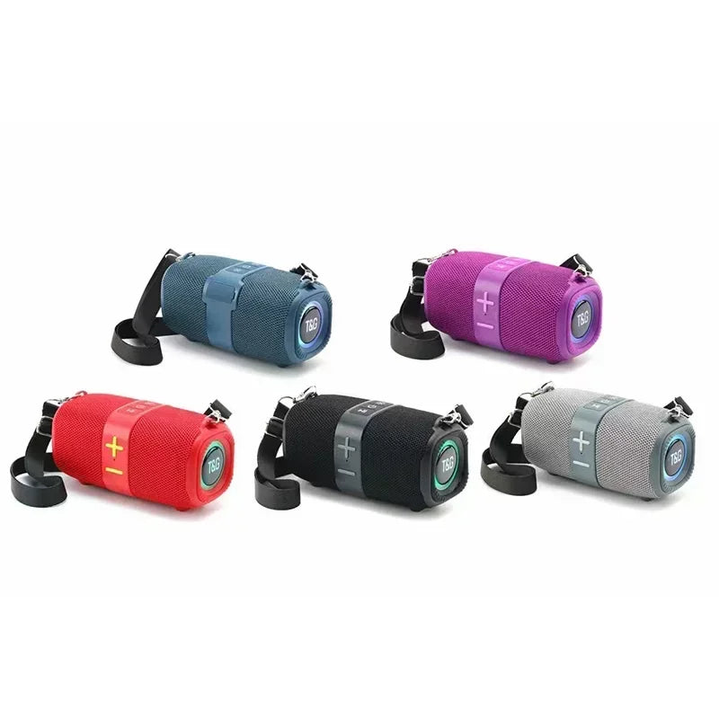 Altavoz Bluetooth inalámbrico portátil para exteriores TG667, altavoz doble, Subwoofer Bluetooth 5,3 con soporte RGB, tarjeta FM/TF/disco USB
