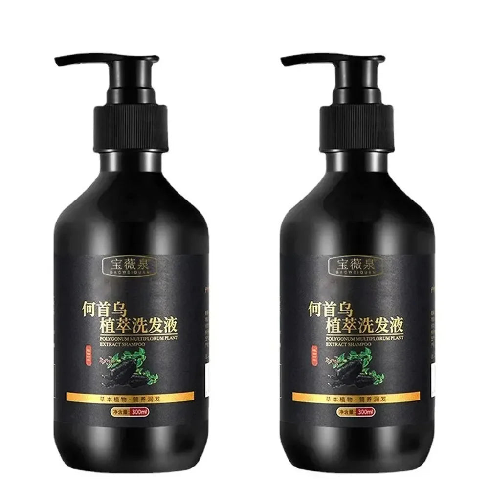 Herbal Polygonum Multiflorum Champú Control de aceite, Control de caspa, Champú para aliviar la picazón para hombres y mujeres