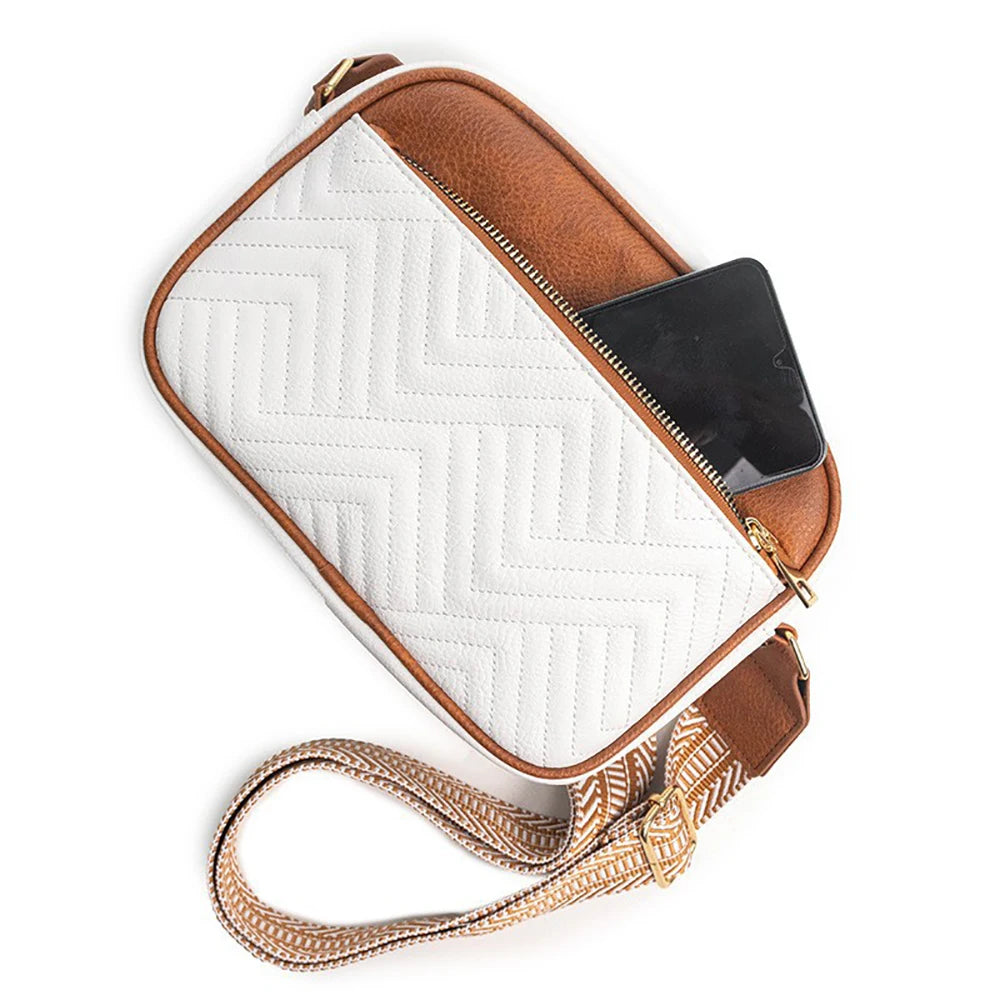 Bolsos cruzados acolchados para mujer, bolsos cuadrados de cuero vegano, bolsos pequeños con correa ancha, bolso bandolera para mujer