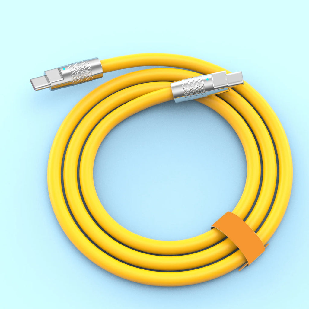 Nuevo Cable de Silicona Líquida Tipo C de Carga Súper Rápida PD de 120w 6A, Cable USB de Carga Rápida de 1M 1.5M 2M, Cable USB C a C