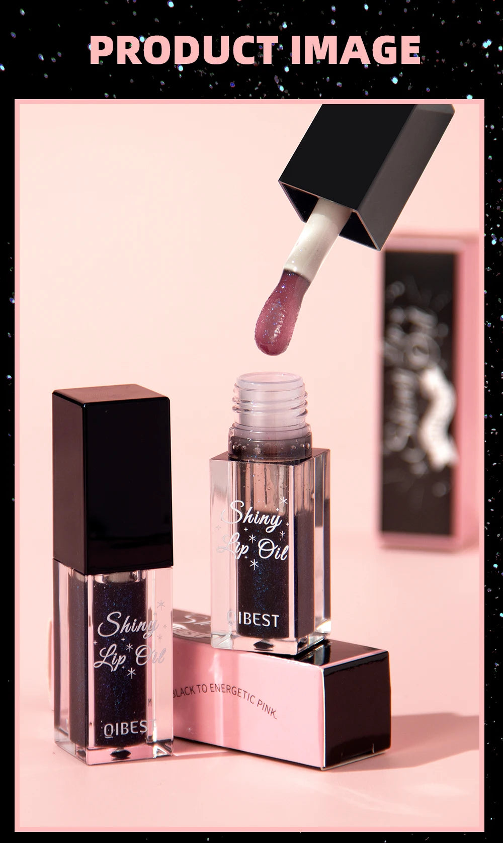 Brillo Labial QIBEST con Efecto Espejo, Hidratante, Cambia de Color, Bálsamo Labial Brillante, Voluminizador, Tinte Labial Diamante de Larga Duración