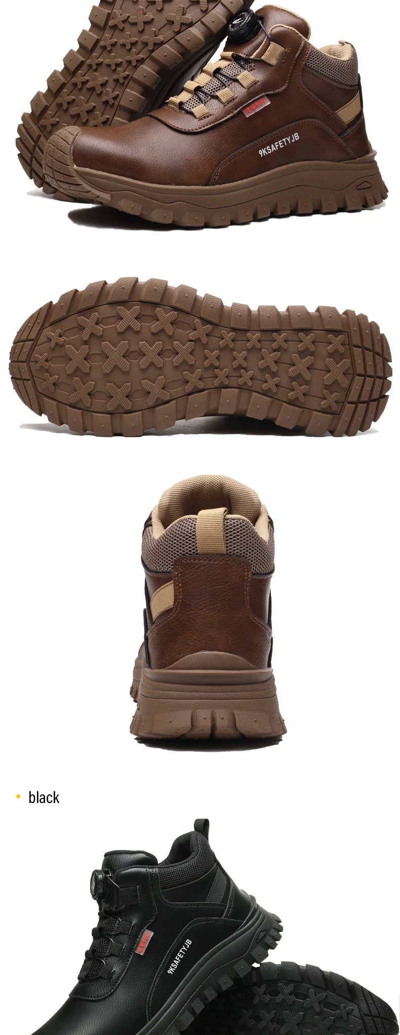 Zapatos de seguridad para el trabajo con aislamiento de 6KV, botas de trabajo impermeables antideslizantes para hombres y mujeres, botas de seguridad con protección de botón giratorio, talla 47 48