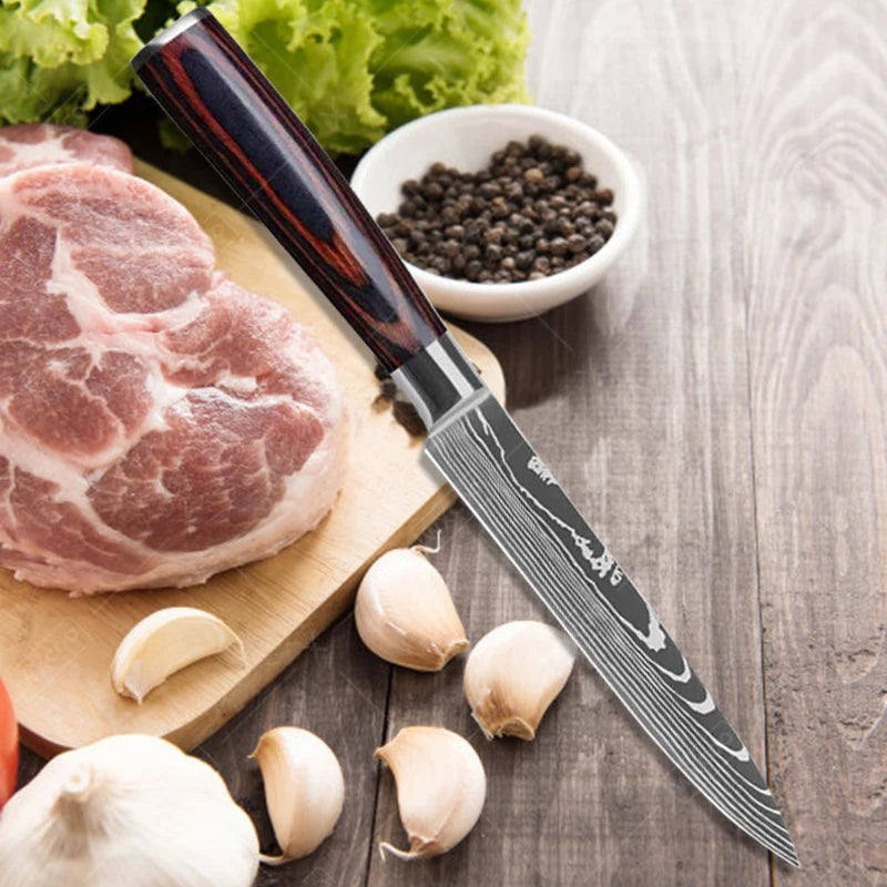 Cuchillos de cocina profesionales, cuchillo de acero inoxidable, pelado de frutas, cuchillo de carnicero, cuchillo para deshuesar, cuchillos de cocina para pelar