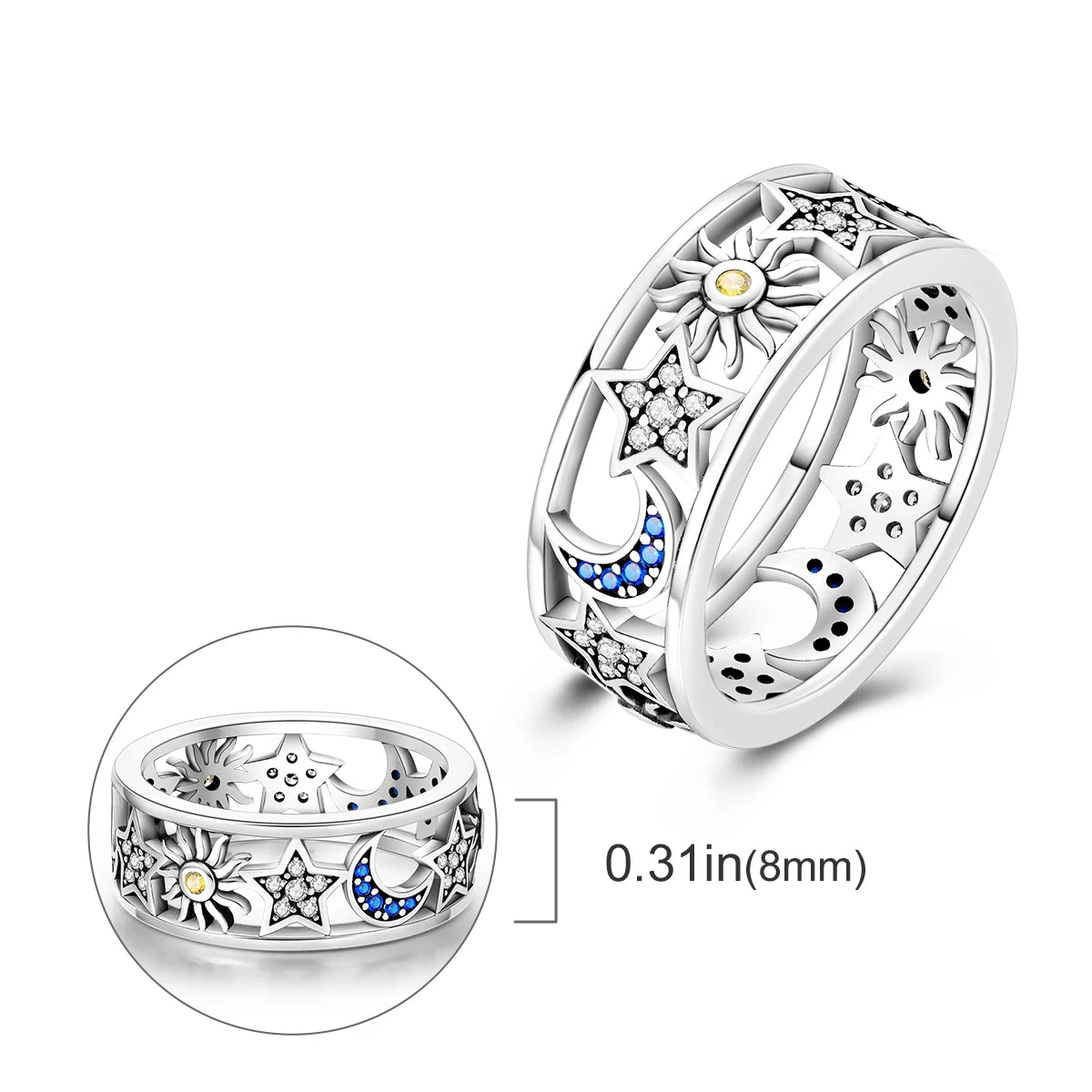 Anillo de plata 925 con diseño Original de luciérnaga y amor infinito, anillos de dedo de circón para mujer, regalo de joyería de boda de alta calidad