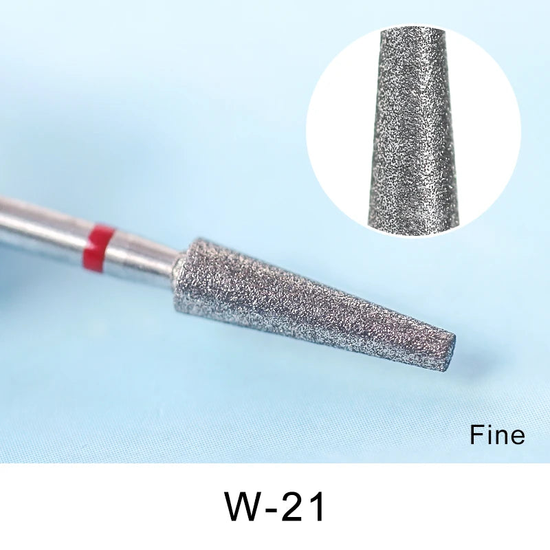 Brocas de cerámica para uñas de diamante, fresa para manicura, limas rotativas para cutículas izquierda y derecha, herramientas de accesorios para uñas DIY