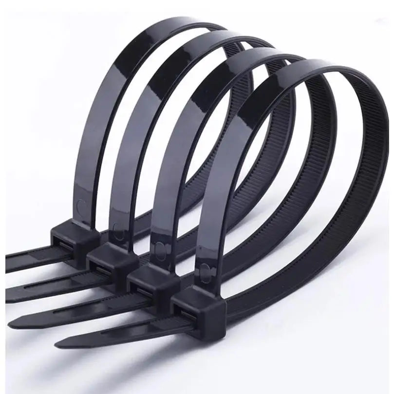 100 piezas negro 4x200 cable anillo de fijación reutilizable cable Zip Ties de pulgadas reciclable desmontable