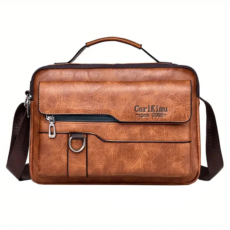 Bolso de hombro de estilo neutro para hombres y mujeres, adecuado para viajes de negocios y fotografía de material de PU.