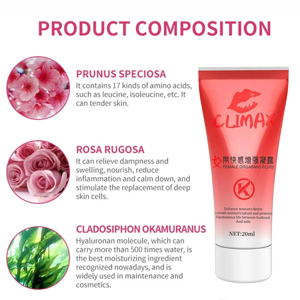 20ml solo una gota climax de orgasmo rápido para mujeres Geles estiramiento de la Vagina Gel lubricante excitador afrodisíaco para mujer