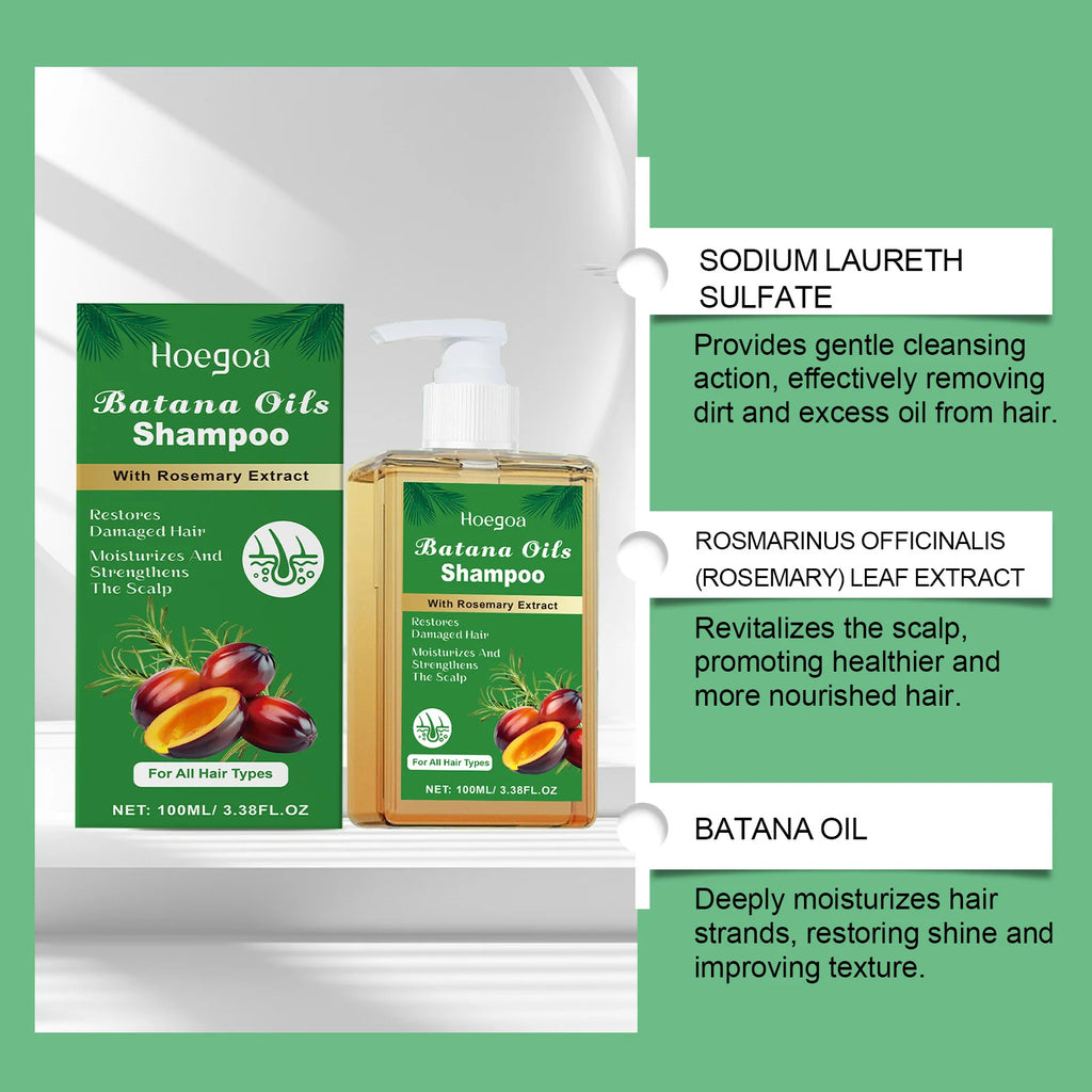 Champú Batana puro para fortalecer el cabello, crema hidratante para restaurar el cabello dañado y frágil, antipérdida, mejora la caspa, cuidado del Control del aceite del cuero cabelludo