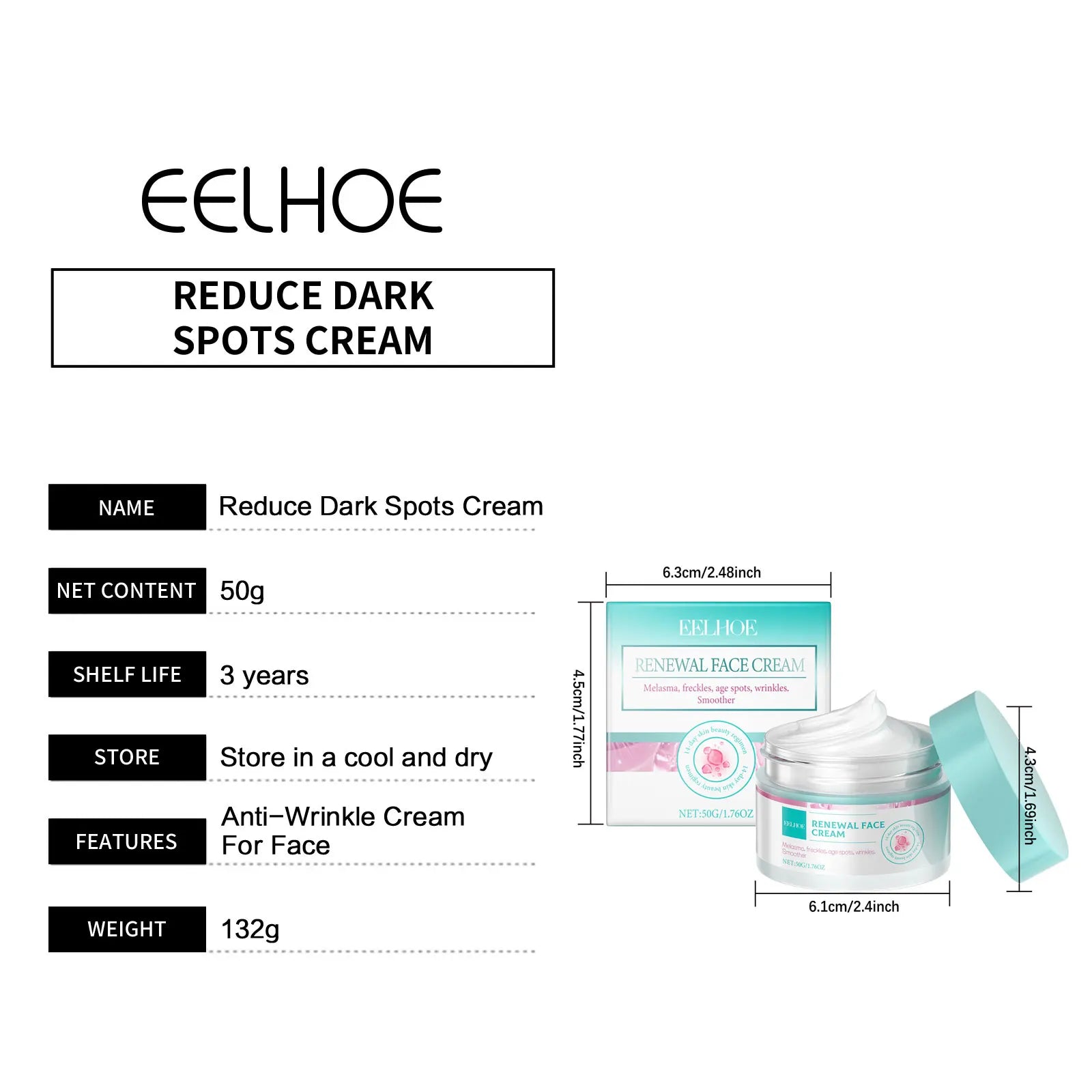 Crema reafirmante de la piel para reducir las manchas oscuras, crema Facial iluminadora, mejora la flacidez, reafirmante, producto para el cuidado de la piel