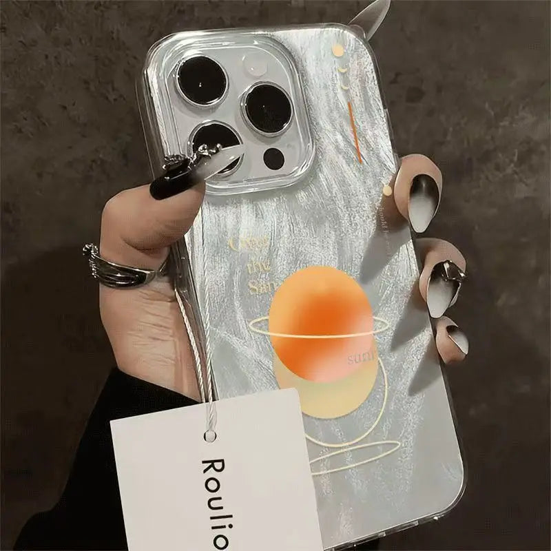 Funda de teléfono Punk Cool Angel Sun para iPhone 16 Pro Max 17 Pro Max 17Air 16E 15 14 13 12 11 Camlet cubierta anticaída