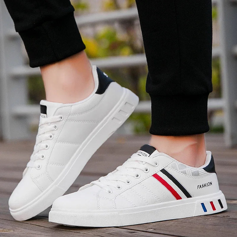 Zapatillas Casuales para Hombre 2026, Nuevas Zapatillas Blancas con Cordones a la Moda, Zapatos Deportivos Cómodos para Estudiantes, Tallas Grandes, Zapatillas Vulcanizadas