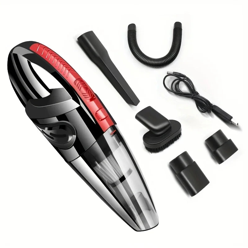Aspirador inalámbrico portátil, multifunción para coche y hogar de doble uso, batería recargable y duradera, fuerte succión