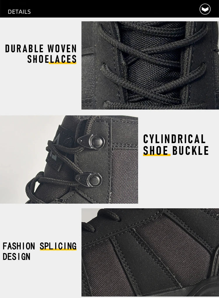 Zapatos de seguridad ligeros y transpirables para hombre, puntera de acero, zapatos de trabajo antigolpes, botas de seguridad indestructibles antipinchazos