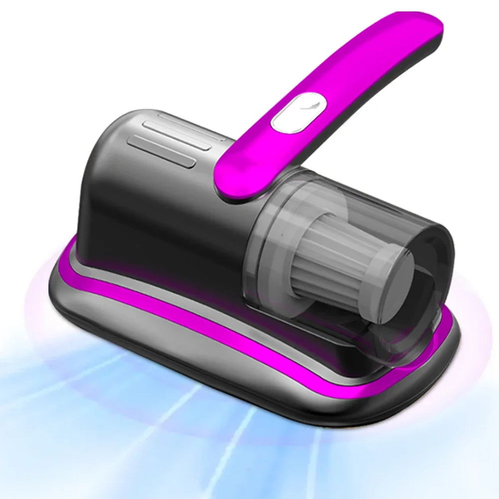 Aspirador de colchón de mano inalámbrico con filtro HEPA de luz UV-C y vibración ultrasónica 12KPa para cama, sofá, asiento de coche y alfombra