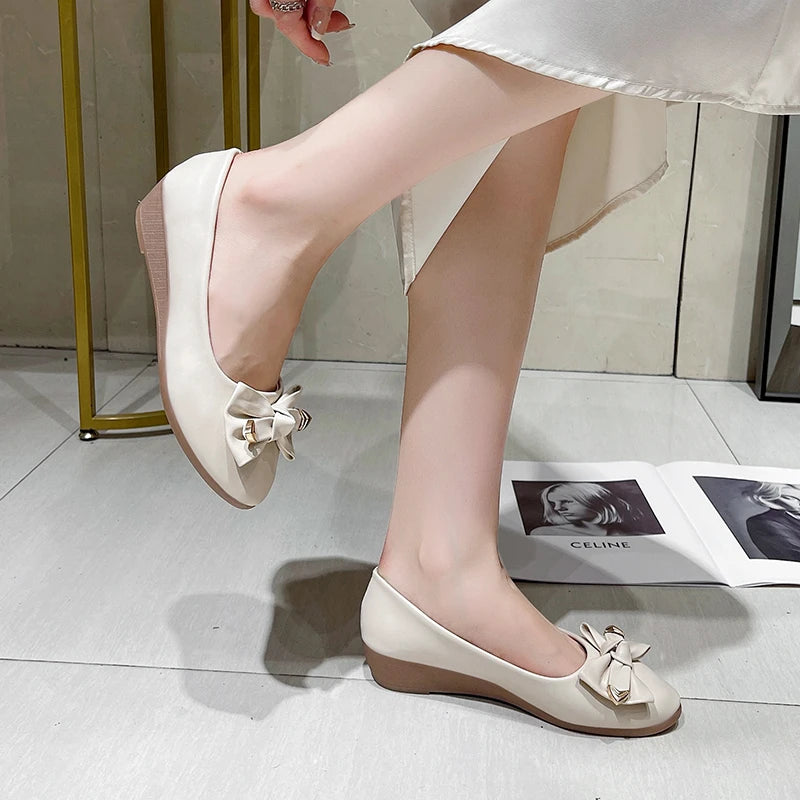 Zapatos Casuales de Tacón Bajo con Diseño de Mariposa, Elegantes y Sexys para Primavera y Otoño, Nuevos, Cómodos y de Moda, para Mujer, Tallas Grandes