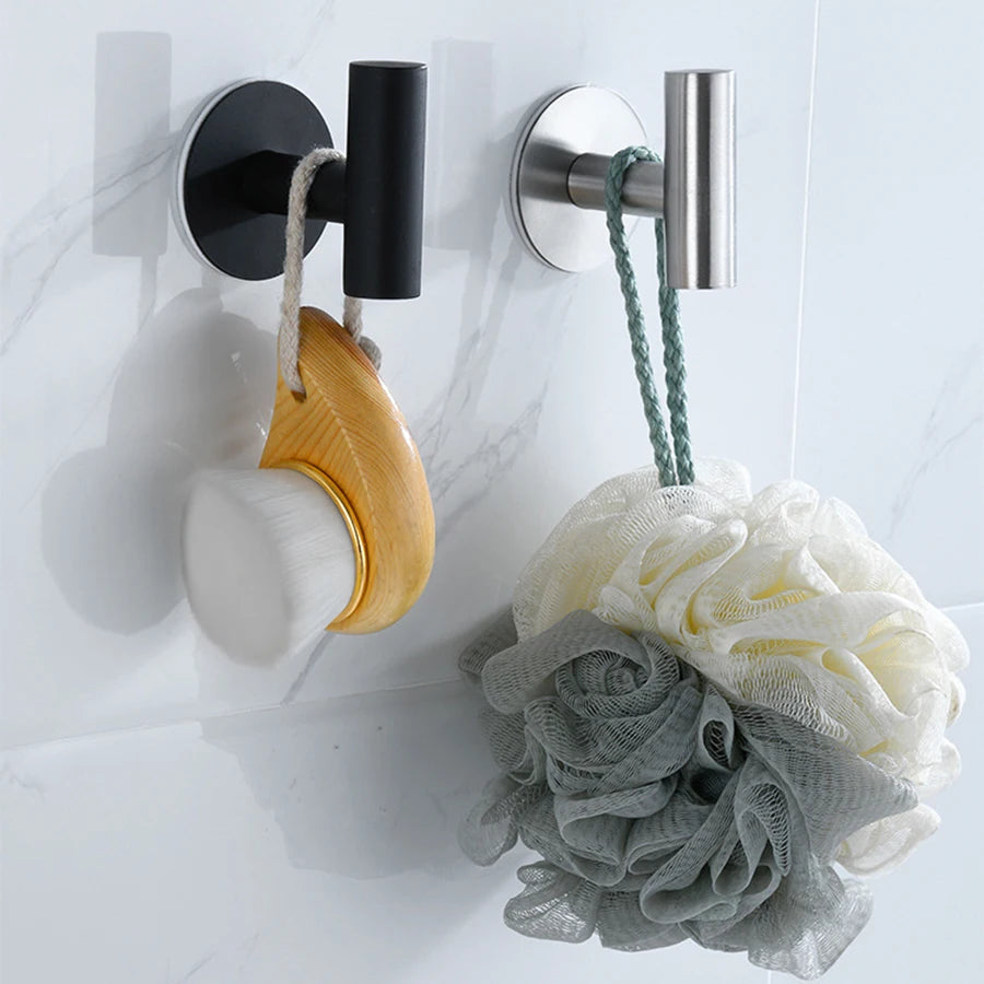 Adhesivo de Ganchillo para Mural de Acero Inoxidable, Adhesivo para Vestidos, Perchas, Accesorios de Almacenamiento de Cocina, 1/2 Piezas