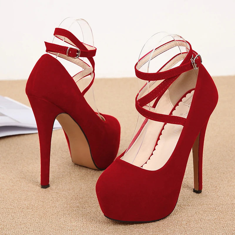Novedad de verano, moda europea americana, tacones altos con correa en el tobillo para mujer, zapatos de vestir para fiesta y discoteca, cómodos y elegantes