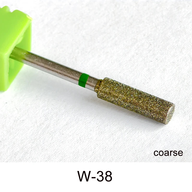 Brocas de cerámica para uñas de diamante, fresa para manicura, limas rotativas para cutículas izquierda y derecha, herramientas de accesorios para uñas DIY