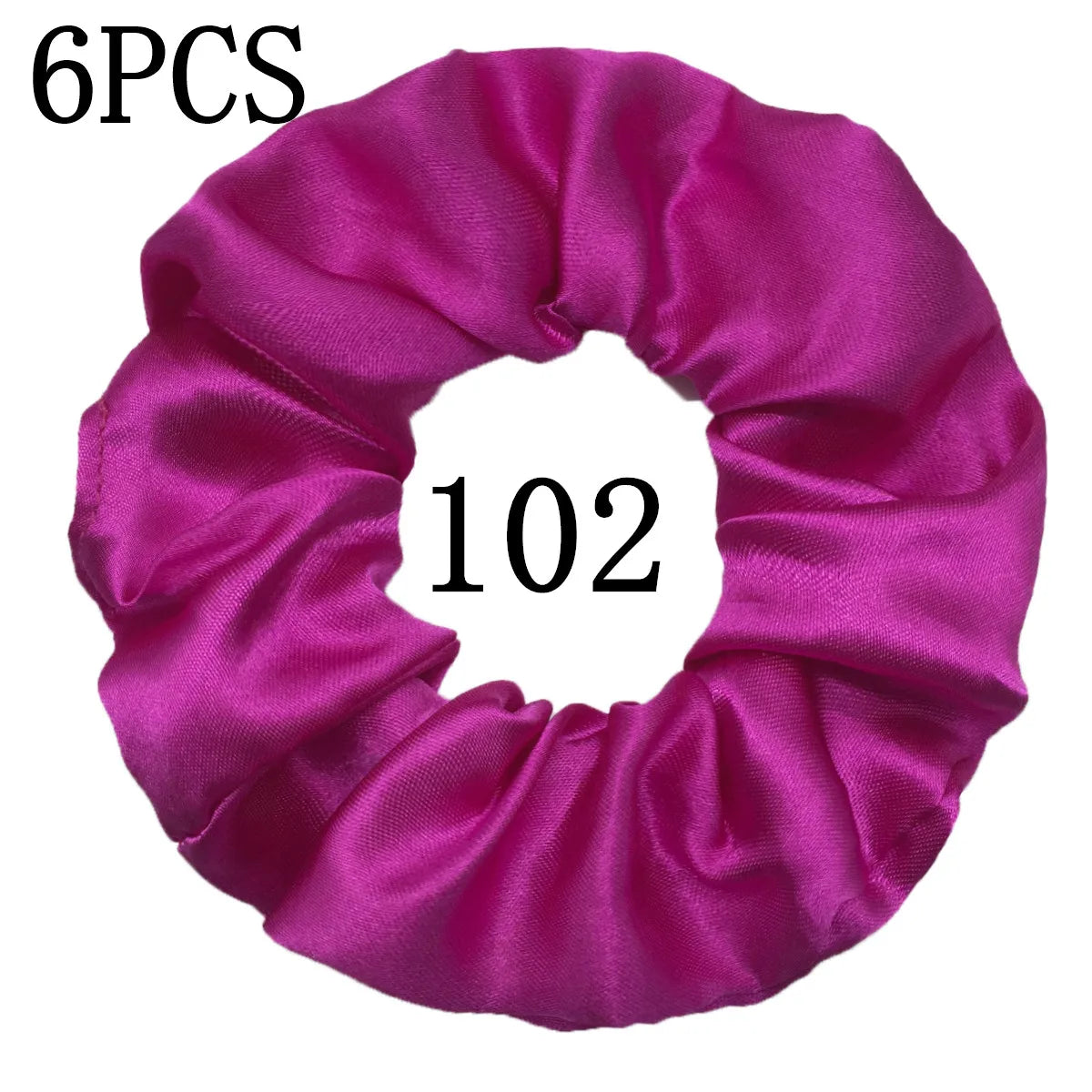 6 unids/lote, bandas para el pelo, lazos, cuerdas, soporte para cola de caballo para mujeres o niñas, accesorios, tocados de satén, Color sólido 100