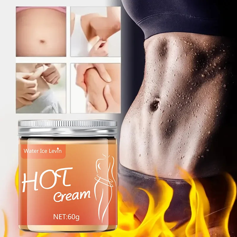 Crema de masaje para todo el cuerpo y culturismo, compresa caliente para apretar los músculos abdominales