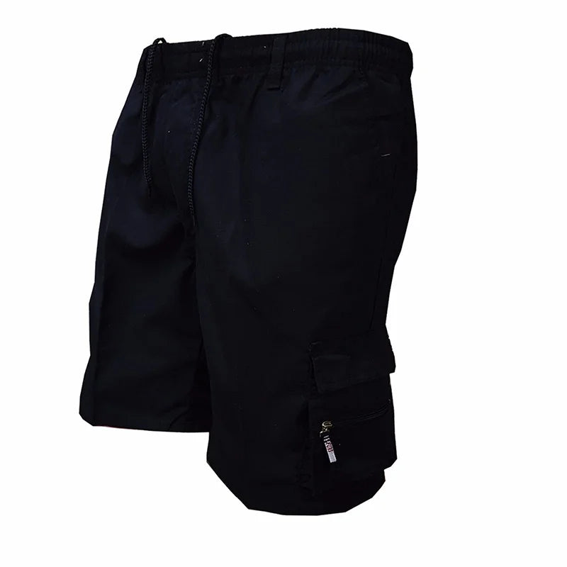 Pantalones cortos Cargo a la moda para hombre, pantalones tácticos para hombre, pantalones deportivos informales con bolsillos grandes, pantalones con paneles Cargo de talla grande para hombre