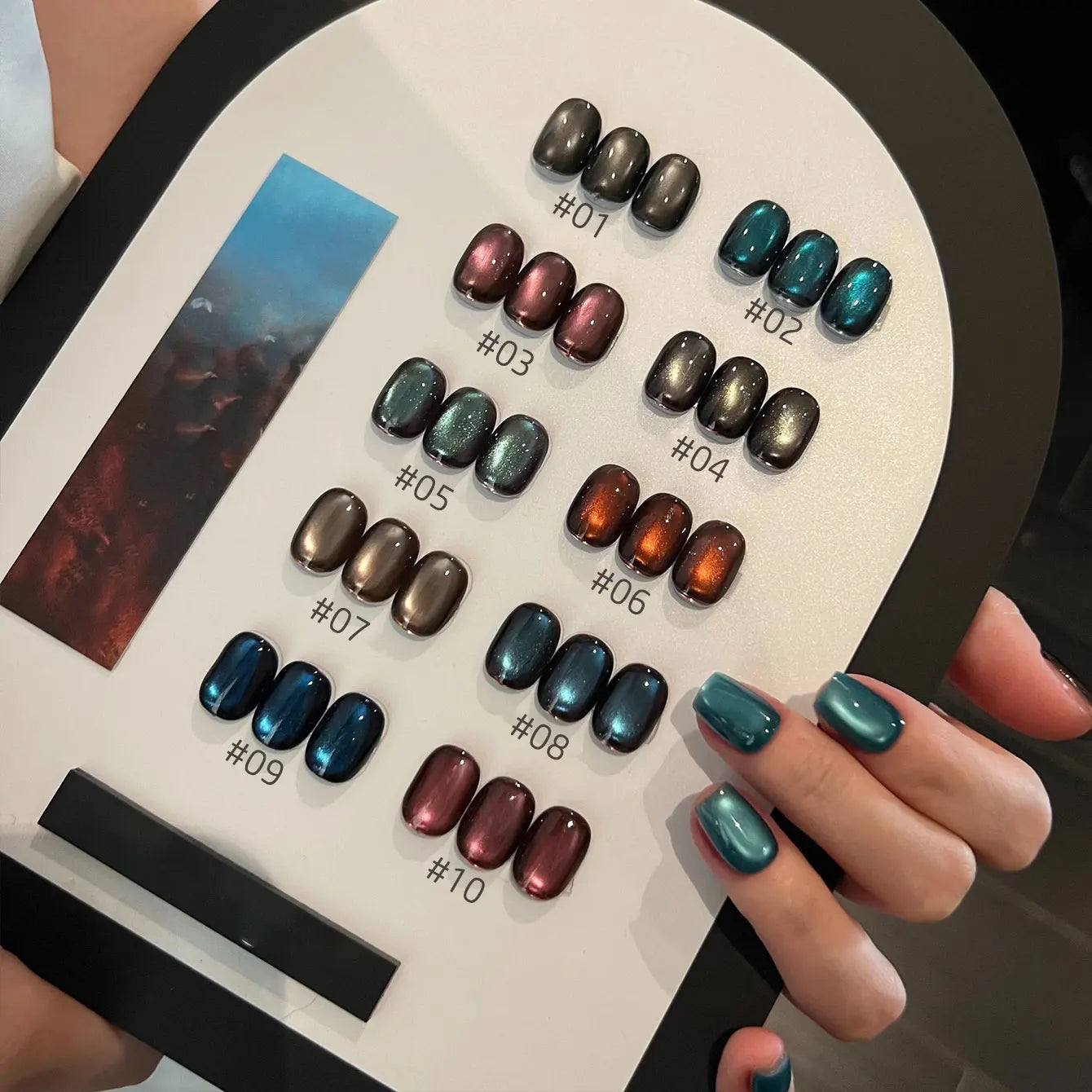 1-12 Uds. Esmalte de Uñas en Gel Magnético Ojo de Gato Marrón con Luz Azul, Larga Duración, Novedad 2026, Suministros para Uñas, Arte de Uñas, Venta Caliente